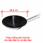 Preview: Wokpfanne-Inox Ø 38,5 cm, Chảo chống dính -für Induktion & Gasherd- Antihaft-Wok